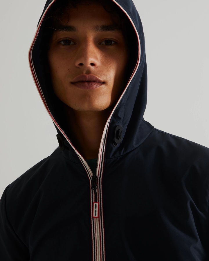 Cazadora De Hombre Reciclada Ligera Plegable Azul Marino