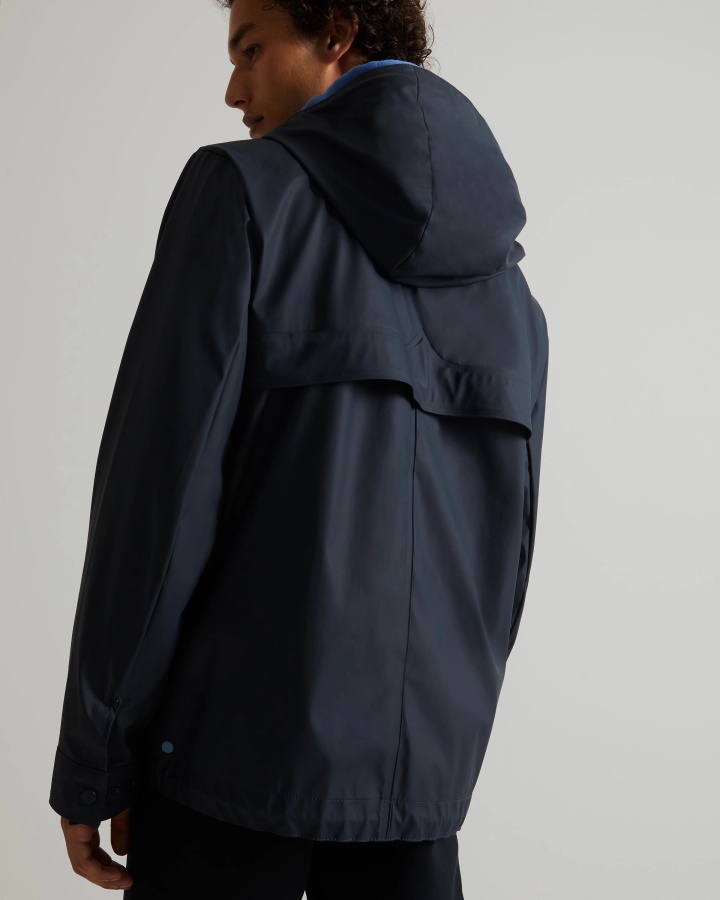 Cazadora Impermeable Ligera Hombre Hunter Azul Marino