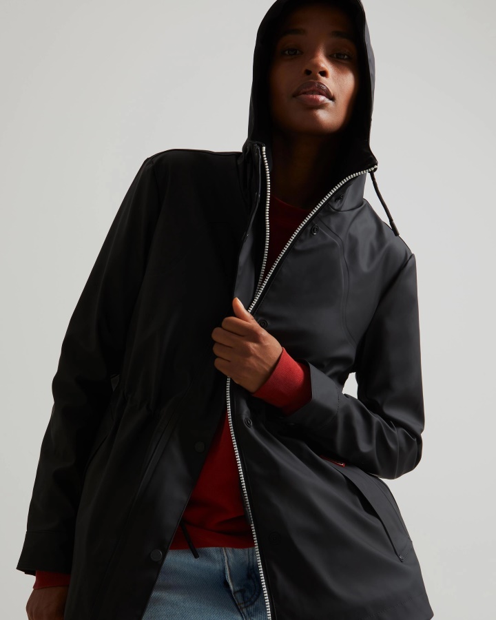 Cazadora Impermeable Ligera Mujer Hunter Negra
