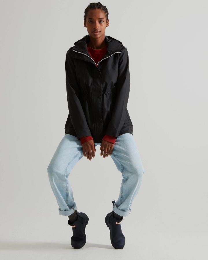 Cazadora Impermeable Ligera Mujer Hunter Negra