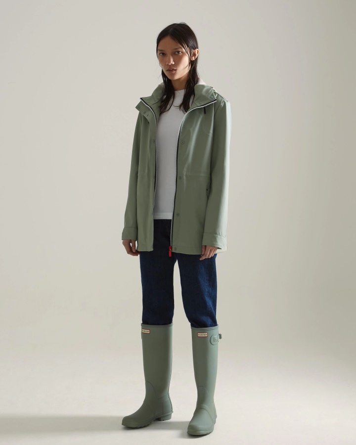 Cazadora Impermeable Ligera Mujer Hunter Verde Dulce Vendaval