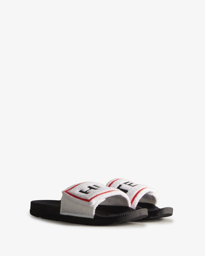 Chanclas Ajustables Con Logo De Rizo De Hombre Hunter Blanco-negro