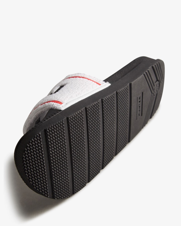 Chanclas Ajustables Con Logo De Rizo De Hombre Hunter Blanco-negro