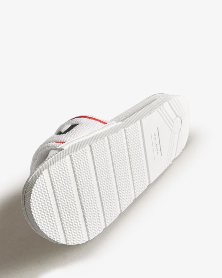 Chanclas Ajustables Con Logo De Toalla De Rizo Para Mujer Hunter Blanco
