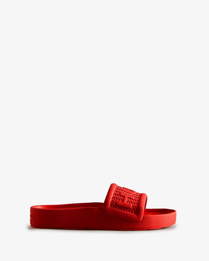 Chanclas Hunter Hombre Bloom Logo Rojo