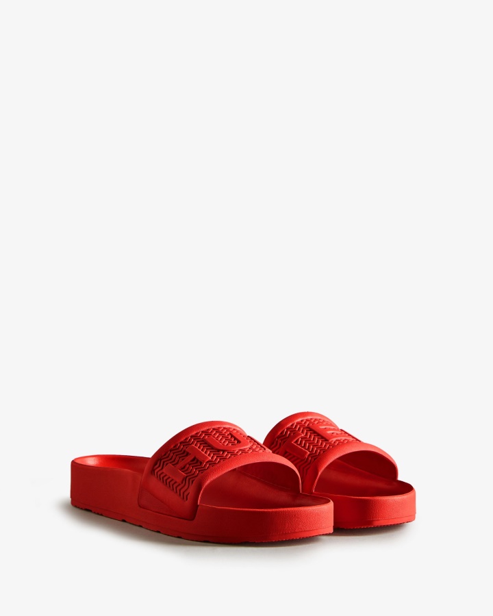 Chanclas Hunter Hombre Bloom Logo Rojo