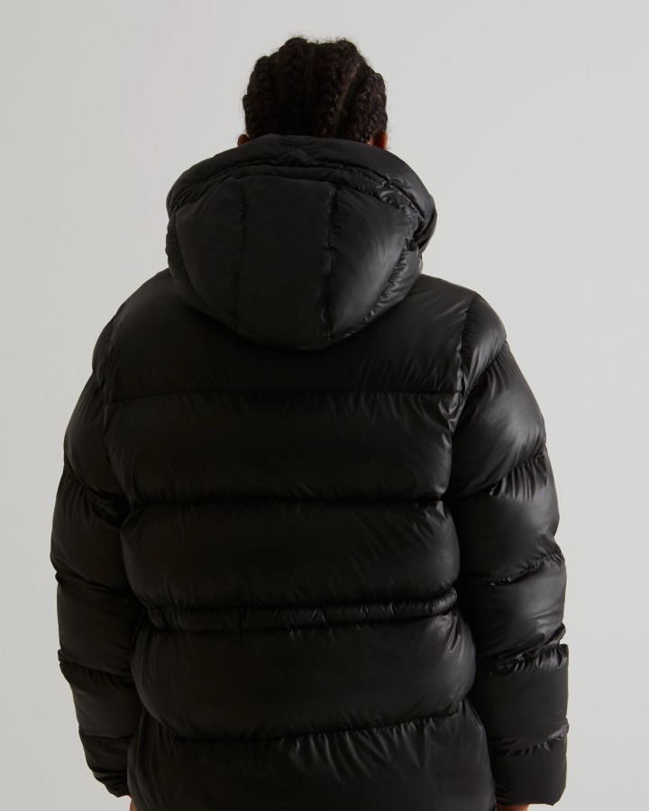 Chaqueta Acolchada Acampanada Con Aislamiento De Goma Para Mujer Hunter Negra