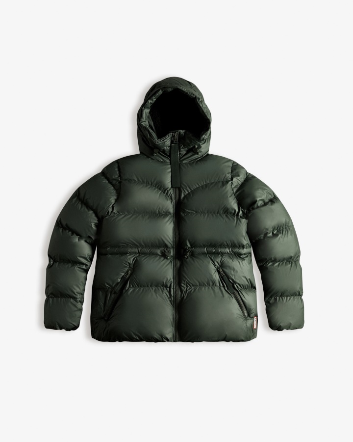 Chaqueta Acolchada Acampanada Con Aislamiento De Goma Para Mujer Hunter Verde Musgo ártico