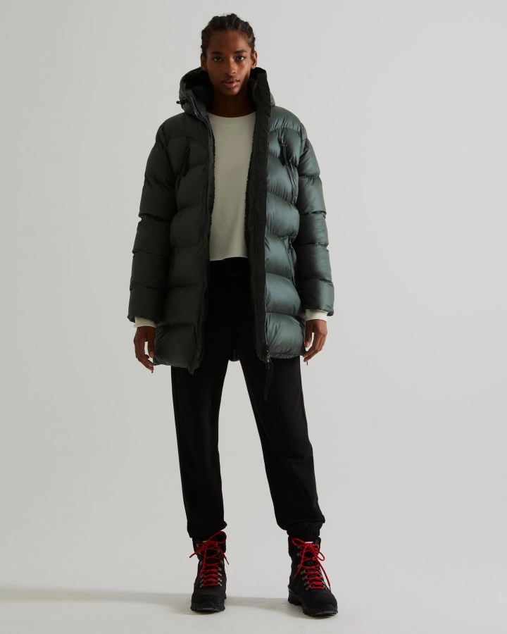 Chaqueta Acolchada Con Aislamiento De Goma Para Mujer Hunter Verde Musgo ártico