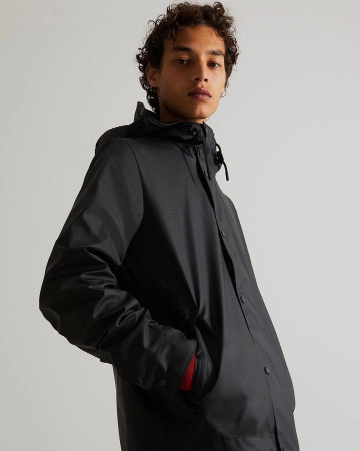 Chaqueta Impermeable Ligera Hunter Hombre Negra