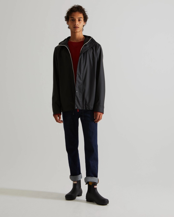 Chaqueta Impermeable Ligera Hunter Hombre Negra