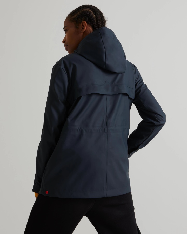 Chaqueta Impermeable Ligera Hunter Mujer Azul Marino