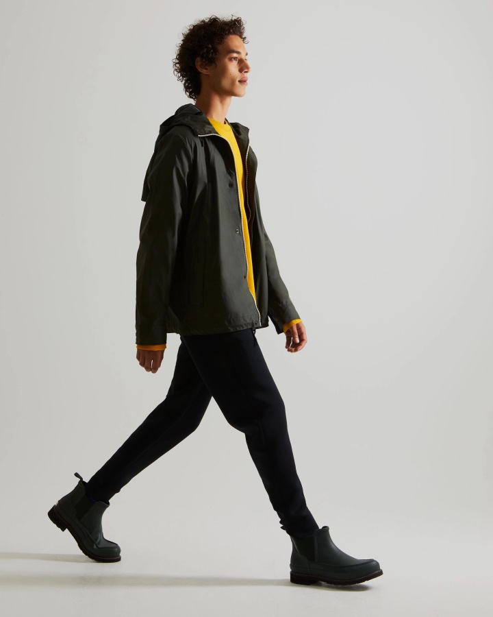 Chaqueta Impermeable Ligera Para Hombre Hunter Verde Oliva Oscuro