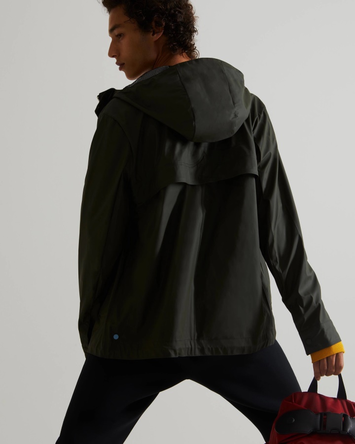 Chaqueta Impermeable Ligera Para Hombre Hunter Verde Oliva Oscuro