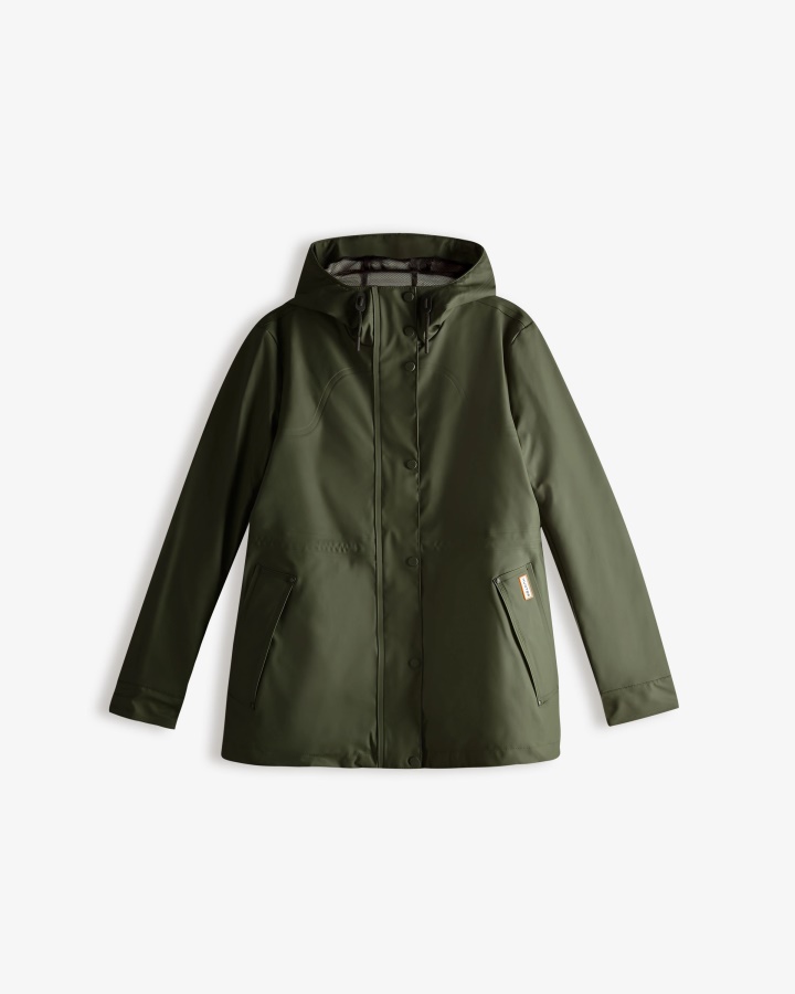 Chaqueta Impermeable Ligera Para Mujer Hunter Verde Oliva Oscuro