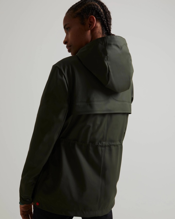 Chaqueta Impermeable Ligera Para Mujer Hunter Verde Oliva Oscuro