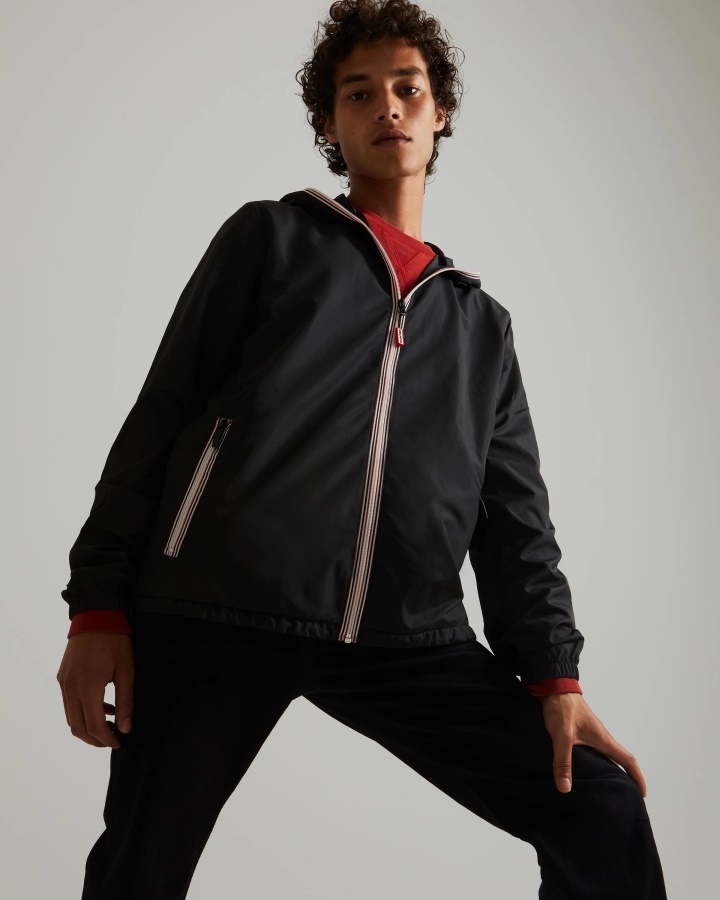 Chaqueta Plegable Ligera Reciclada De Hombre Hunter Negra