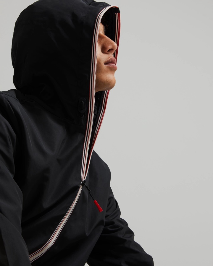 Chaqueta Plegable Ligera Reciclada De Hombre Hunter Negra