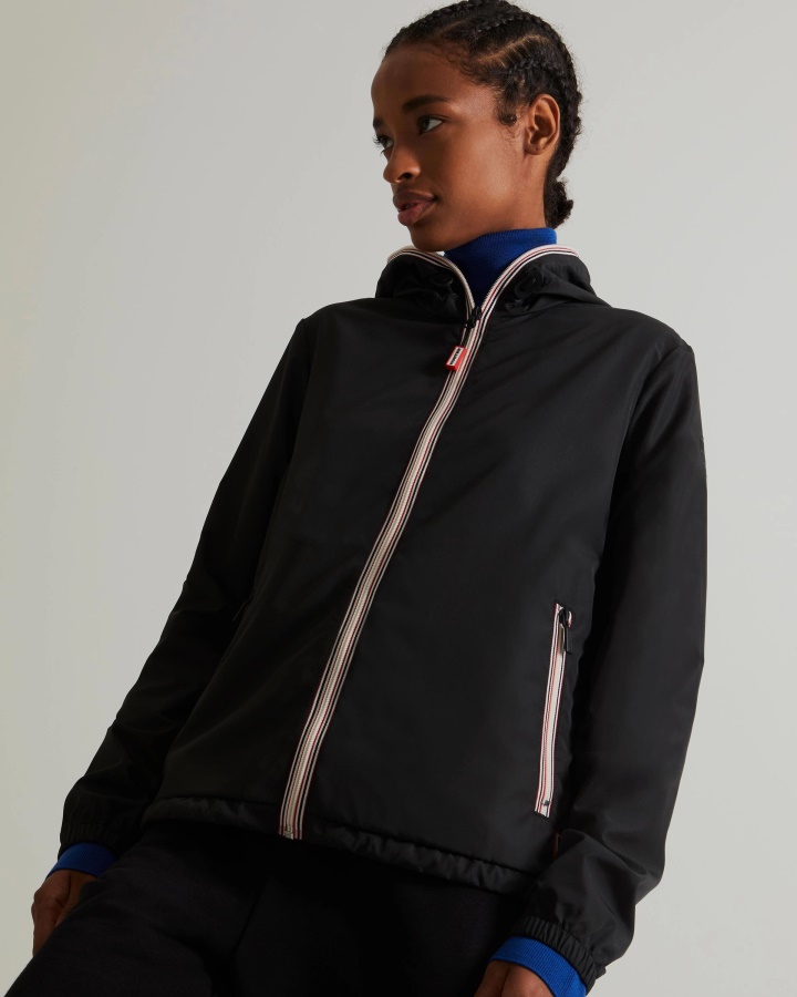 Chaqueta Plegable Ligera Reciclada De Mujer Hunter Negra