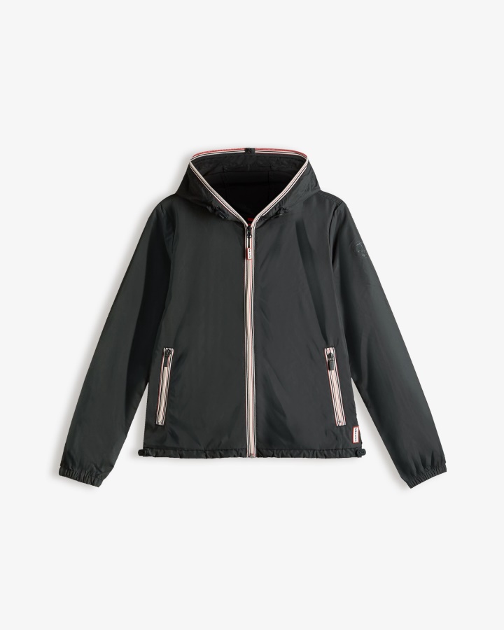 Chaqueta Plegable Ligera Reciclada De Mujer Hunter Negra