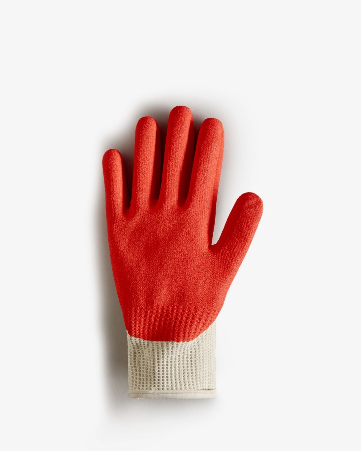 Guantes De Jardinería De Goma Hunter Logo Rojo