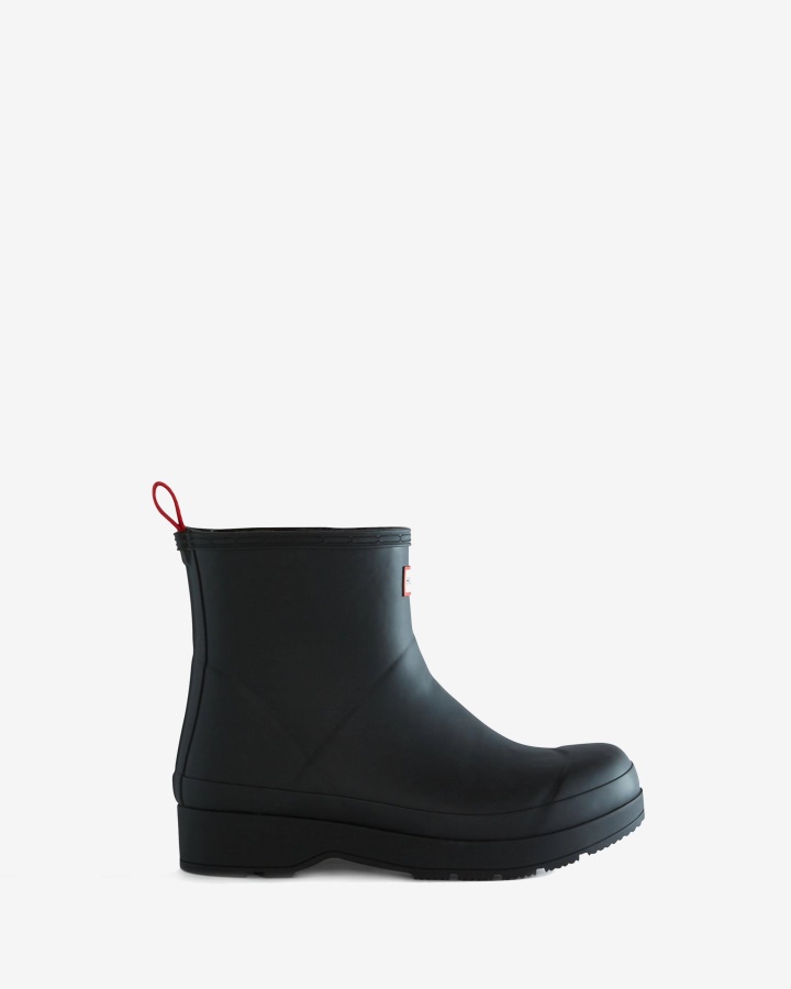 Hunter - Botas De Lluvia Cortas Con Aislamiento De Piel De Oveja Vegana Para Hombre Color Negro