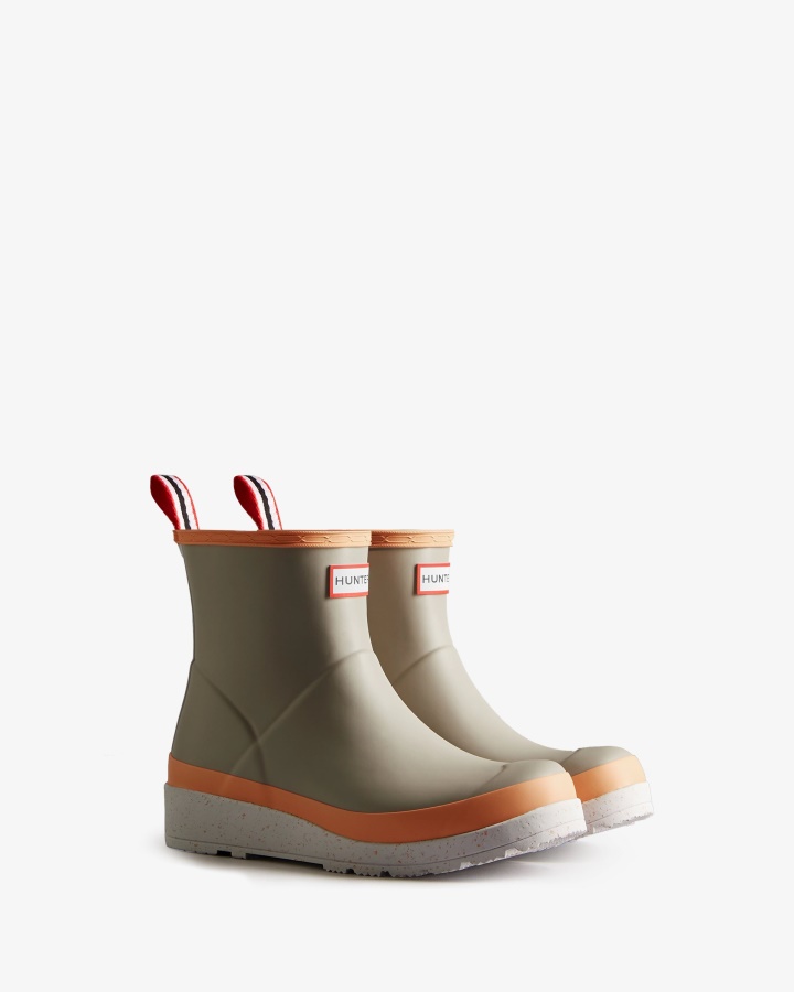 Hunter - Botas De Lluvia Cortas Con Motas Para Mujer Steall Grey-Summit Rise Peach-Spurrey White