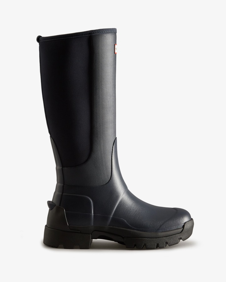 Hunter Balmoral Field Hybrid - Botas De Lluvia Altas Para Mujer Color Azul Marino
