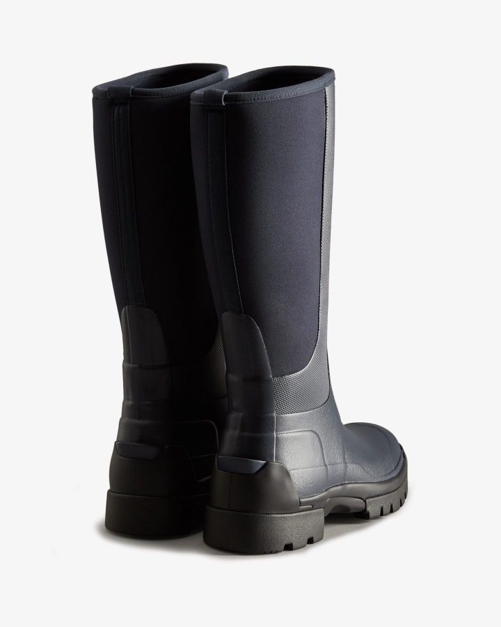 Hunter Balmoral Field Hybrid - Botas De Lluvia Altas Para Mujer Color Azul Marino