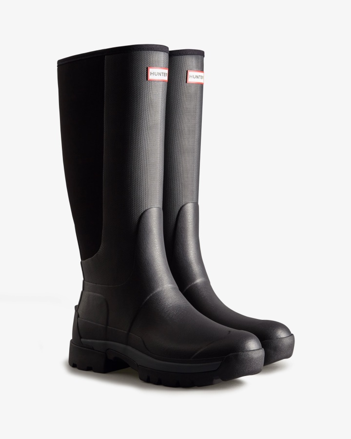 Hunter Balmoral Field Hybrid - Botas De Lluvia Para Hombre Color Negro