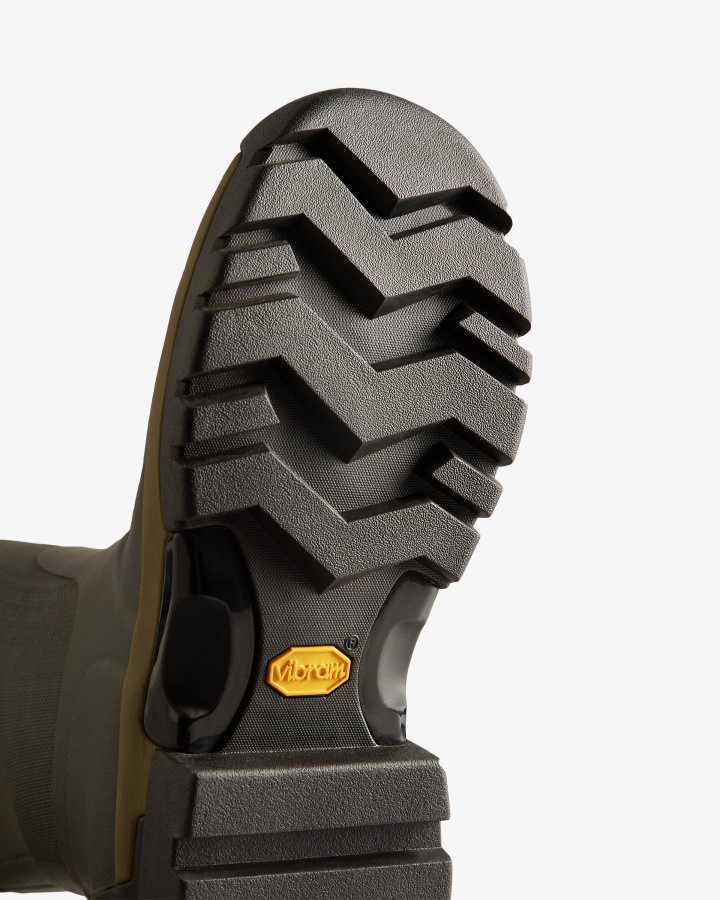 Hunter Balmoral Field Hybrid Botas De Lluvia Altas Para Mujer Verde Oliva Oscuro