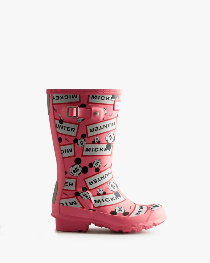 Hunter Big Kids (5-11 Años) Disney Botas De Lluvia Rosa Escalofrío