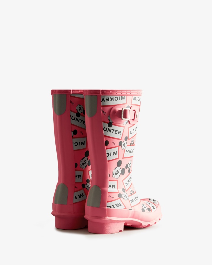 Hunter Big Kids (5-11 Años) Disney Botas De Lluvia Rosa Escalofrío
