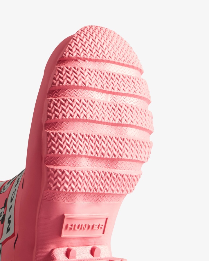 Hunter Big Kids (5-11 Años) Disney Botas De Lluvia Rosa Escalofrío