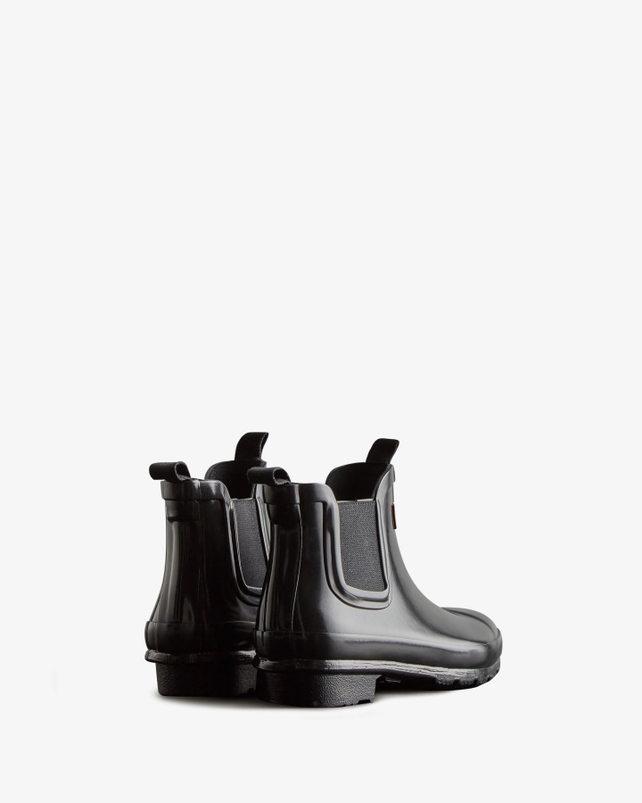 Hunter Big Kids (5-11 Años) Gloss Botas Chelsea Negro