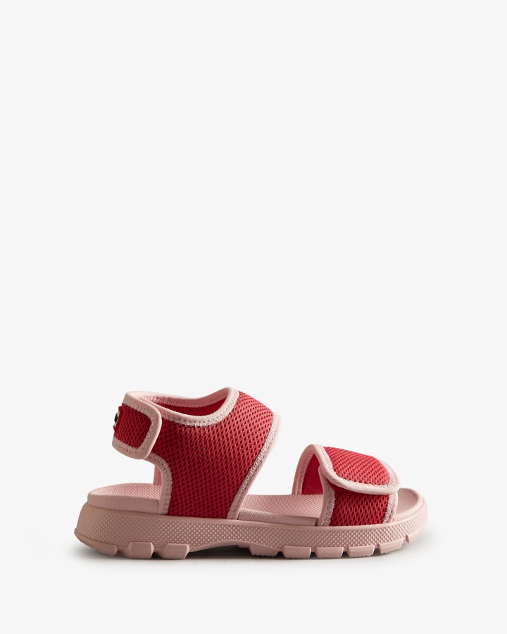 Hunter Big Kids (5-9 Años) Sandalias Para Caminar Al Aire Libre De Malla Rowan Pink-Azelea Pink