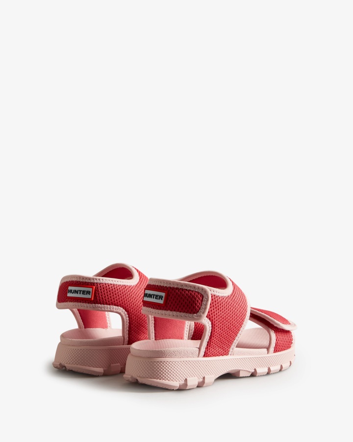 Hunter Big Kids (5-9 Años) Sandalias Para Caminar Al Aire Libre De Malla Rowan Pink-Azelea Pink