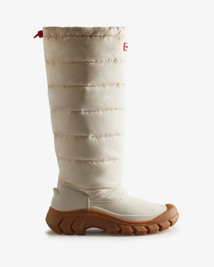Hunter Botas Altas Para La Nieve Con Aislamiento Intrepid Para Mujer White Willow-Gum