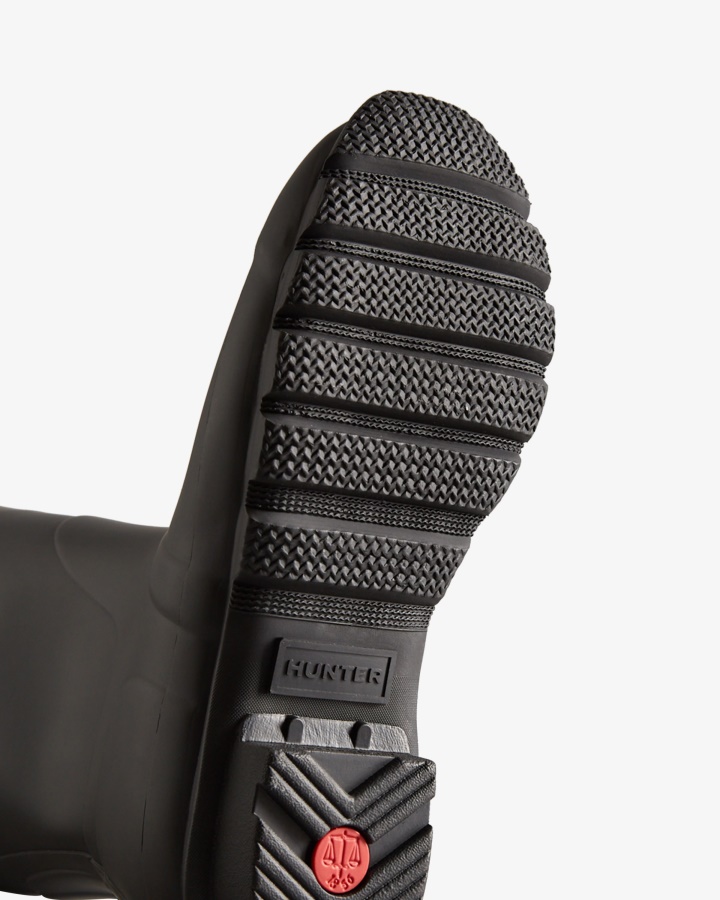 Hunter Botas De Agua Ajustables Con Espalda Alta Para Mujer Negras