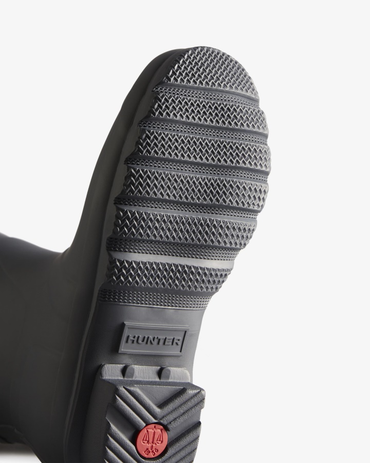 Hunter Botas De Agua Bicolor Ajustables Traseras Cortas Para Mujer Negro Hielo-negro