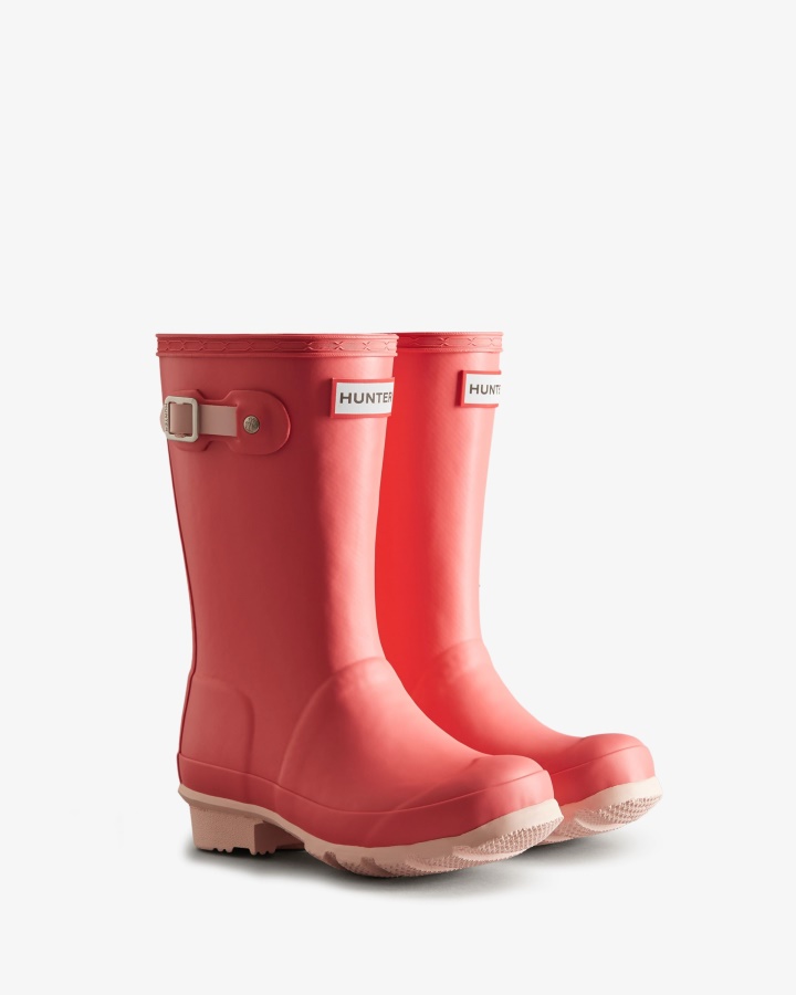 Hunter Botas De Agua Con Aislamiento Para Niños Grandes (5-11 Años) Polaris Pink-salt Pink