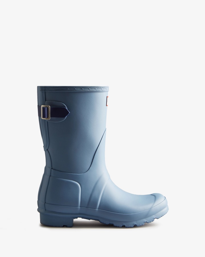 Hunter Botas De Agua Cortas Traseras Ajustables Mujer Bouvet Blue-balder Blue