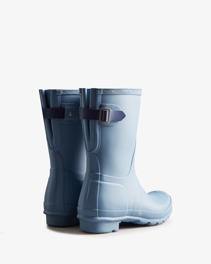 Hunter Botas De Agua Cortas Traseras Ajustables Mujer Bouvet Blue-balder Blue