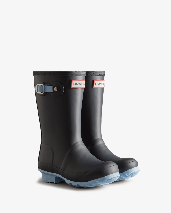 Hunter Botas De Lluvia Aislantes Para Niños Grandes (5-11 Años) Azul Marino Escarcha