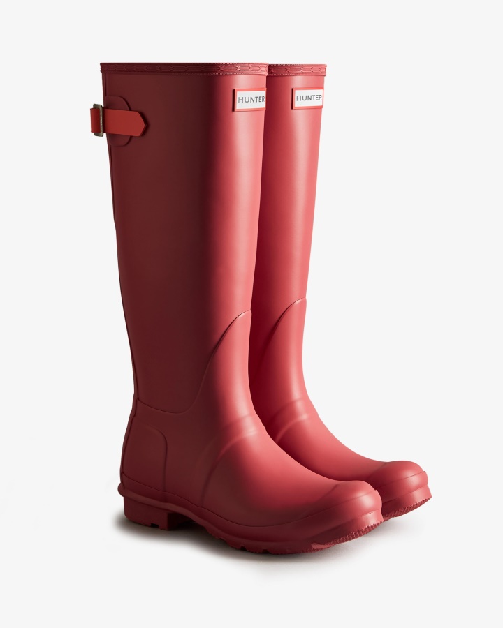 Hunter Botas De Lluvia Ajustables Con Espalda Alta Para Mujer Glenmore Rose-sun-cup Orange