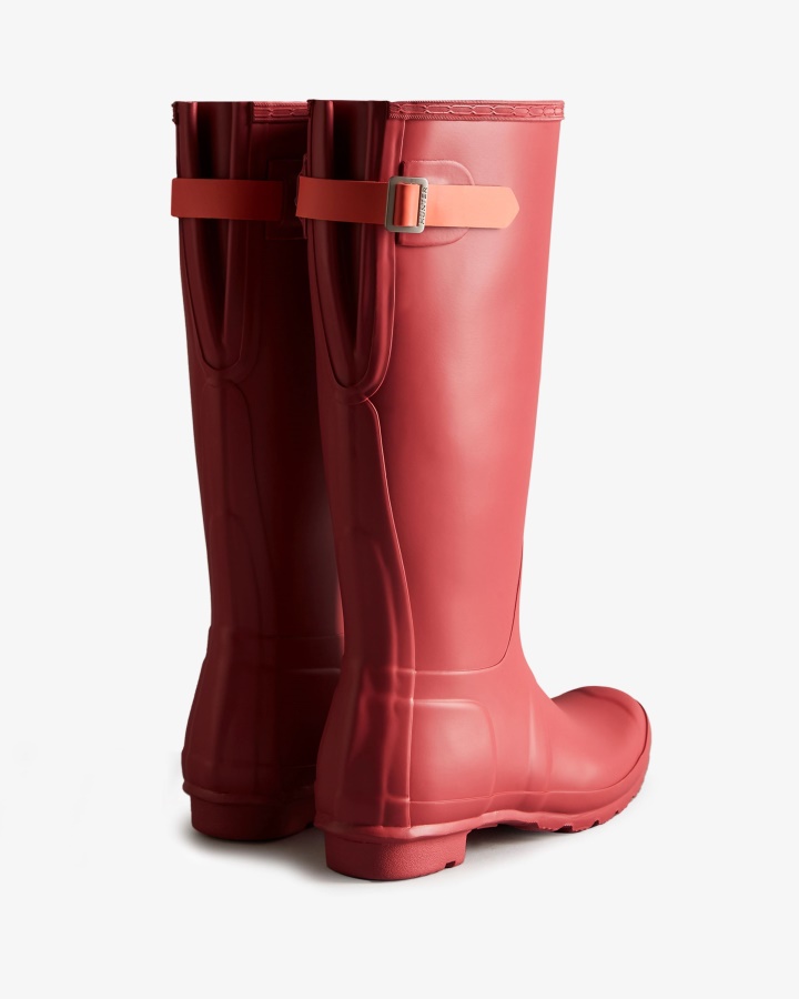 Hunter Botas De Lluvia Ajustables Con Espalda Alta Para Mujer Glenmore Rose-sun-cup Orange