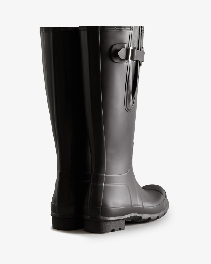 Hunter Botas De Lluvia Ajustables Laterales Altas Para Hombre Negras
