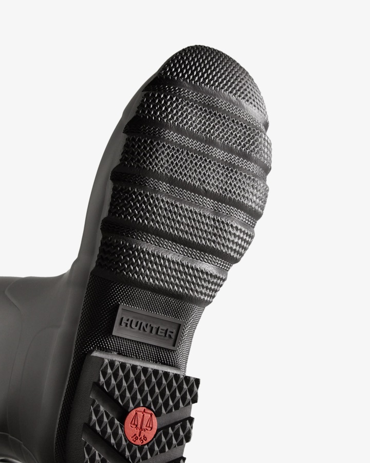 Hunter Botas De Lluvia Ajustables Laterales Altas Para Hombre Negras