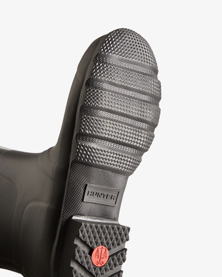 Hunter Botas De Lluvia Ajustables Laterales Cortas Para Hombre Negras