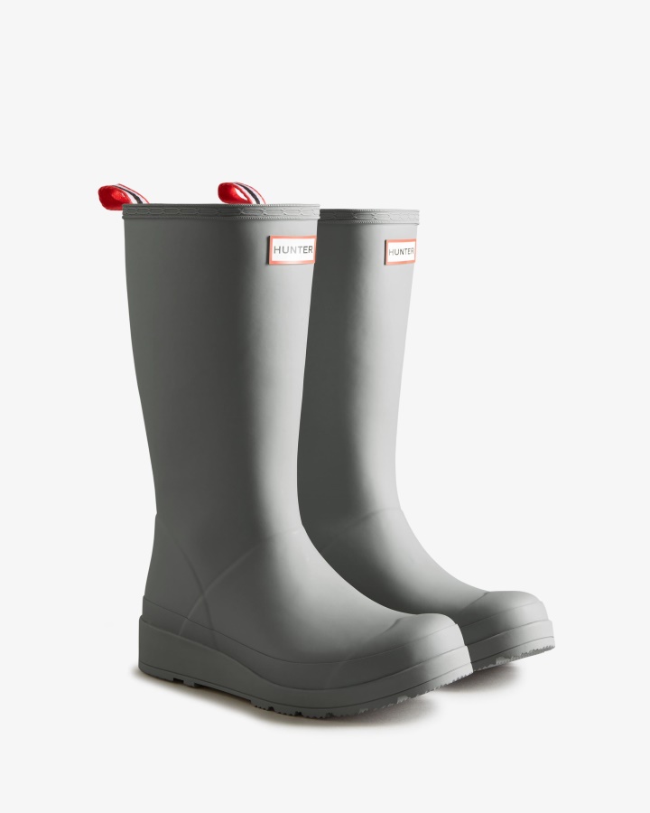 Hunter Botas De Lluvia Altas Con Aislamiento Para Mujer Color Gris Tundra